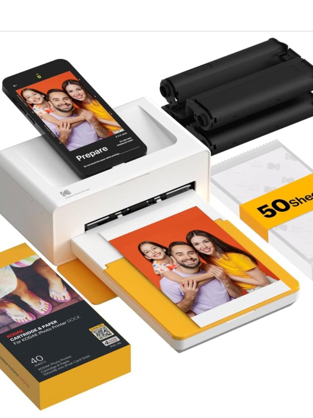 KODAK Dock Plus 4x6 Photo Printer Bundle -- Over $200 Value